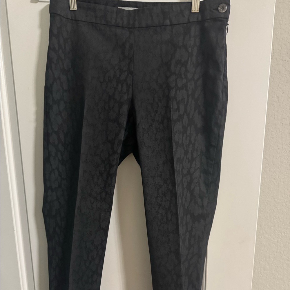 Chico's Dark Gray Patterned Women’s Pants